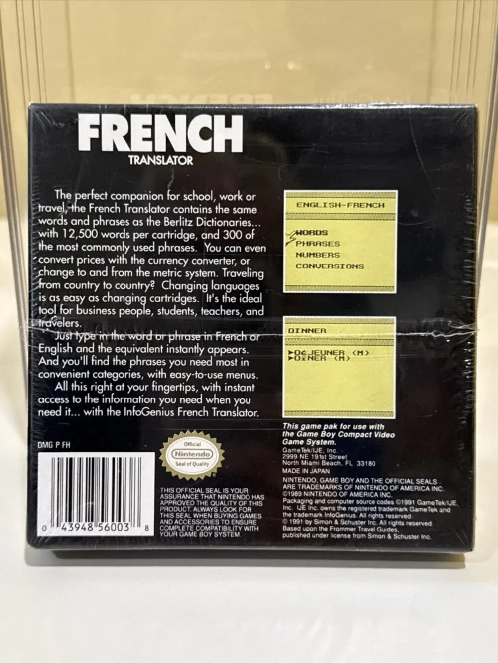 French Translator Berlitz (Nintendo Game Boy Gameboy) NEW Sealed
